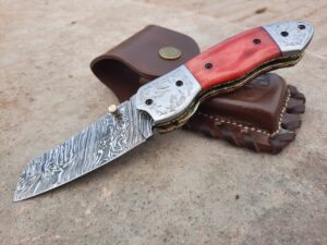 DAMASCUS POCKET FOLDING KNIFE