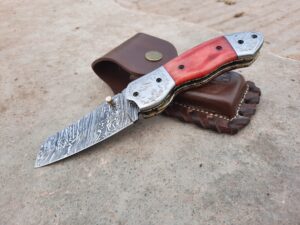 DAMASCUS POCKET FOLDING KNIFE