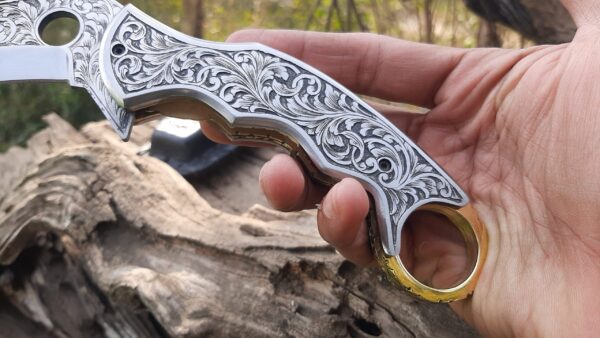 HANDMADE ENGRAVING POCKET KNIFE - Image 5