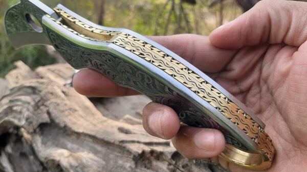 HANDMADE ENGRAVING POCKET KNIFE - Image 4