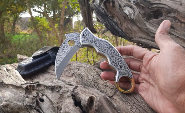 HANDMADE ENGRAVING POCKET KNIFE - Image 2