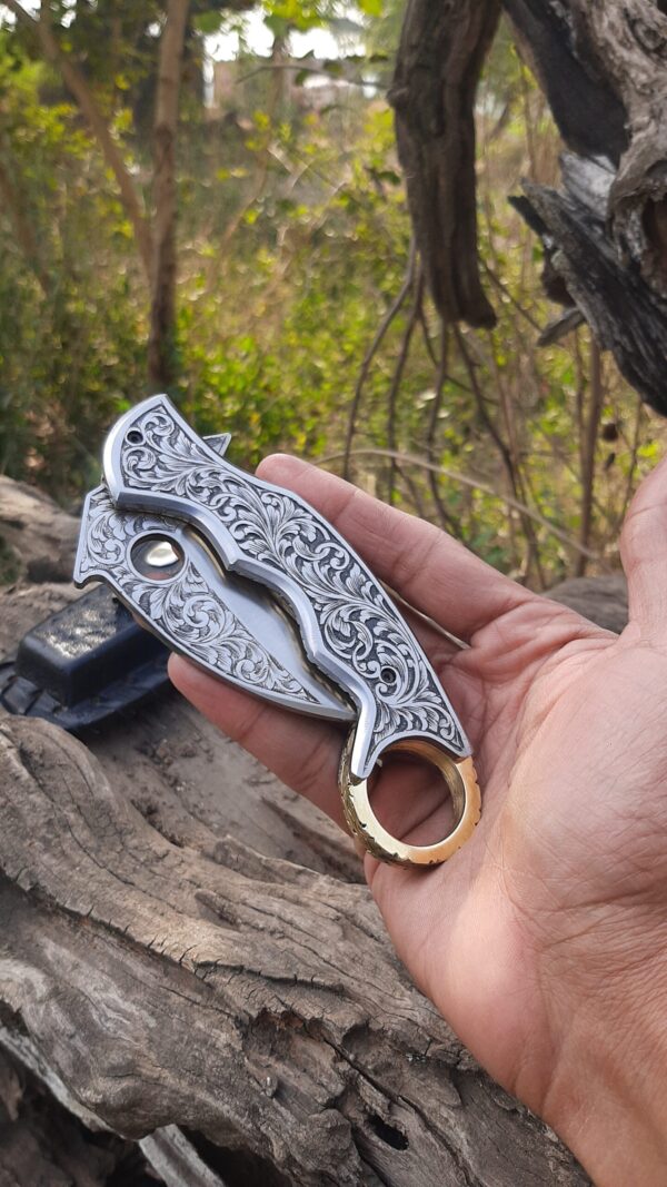 HANDMADE ENGRAVING POCKET KNIFE - Image 3