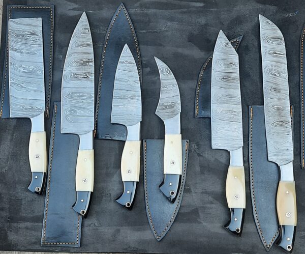 HANDMADE DAMASCUS KITCHEN CHEF KNIFES - Image 10