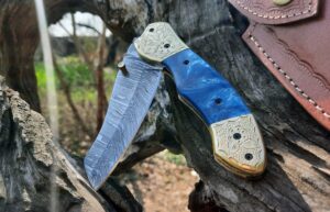 DAMASCUS POCKET FOLDING KNIFE