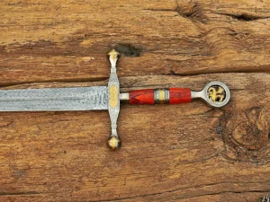 Handmade Damascus Templar Knight Holy Sword