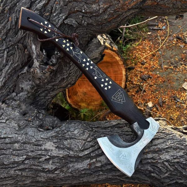 HANDMADE CORBAN STEEL VIKING AXE - Image 2