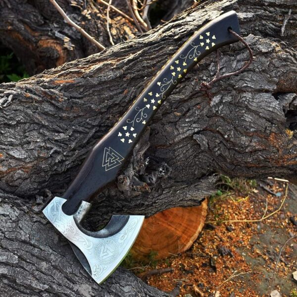 HANDMADE CORBAN STEEL VIKING AXE - Image 4