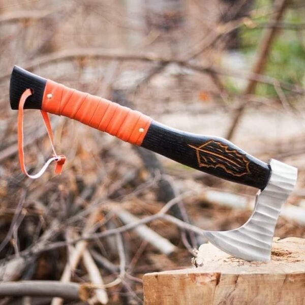 HANDMADE FORGING AXE BEAUTIFUL DESIGN WOOD - Image 2