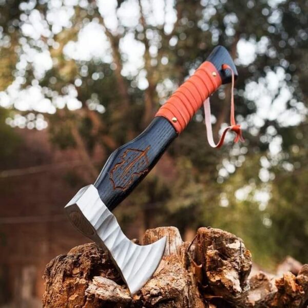 HANDMADE FORGING AXE BEAUTIFUL DESIGN WOOD - Image 4
