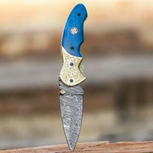 DAMASCUS POCKET FOLDING KNIFE