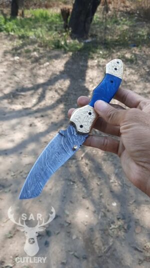 DAMASCUS POCKET FOLDING KNIFE