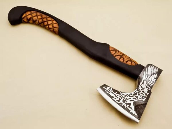 CUSTOM HANDMADE AXE ETCHING ON THE BLADE - Image 2