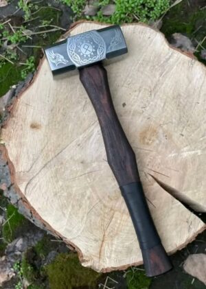 War Hammer Custom Handmade Bear Berserker Viking Hammer