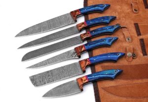 Best Damascus Steel Kitchen Knives 6 Pieces Set