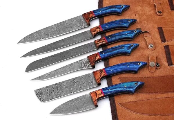 Best Damascus Steel Kitchen Knives 6 Pieces Set