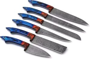 Best Damascus Steel Kitchen Knives 6 Pieces Set