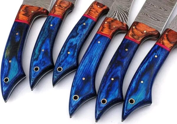 Best Damascus Steel Kitchen Knives 6 Pieces Set - Image 3