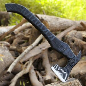 Custom Handmade Forge Axe with Leather Wrapping