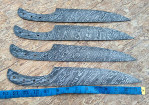 Damascus Twist Kitchen Chef Knifes Blank Blade