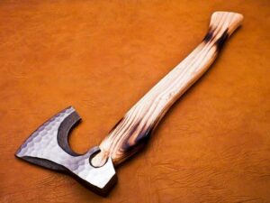 Handmade forging axe With Ash Wood Handle